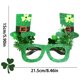 thumbnail image 3 of Gafas de Sol Verdes con Tréboles Del Día de San Patricio, Montura Festiva para Fotos y Celebraciones., 3 of 6