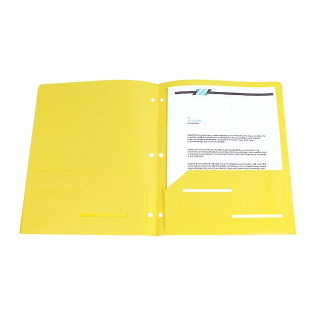 Carpetas de plástico de alta resistencia con bolsillos en pack de 2, carpetas tamaño carta para documentos, material de oficina y escolar con bolsillo para tarjetas de visita