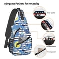 thumbnail image 3 of Sling Bag for Men, starry sky yellow moon striped Fanny Pack Crossbody Bags Shoulder Chest Bag, Small Gym Bag Anti Theft Crossbody Backpack Daypack for Travel Sports Running Hiking, 3 of 7