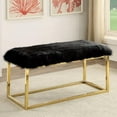 thumbnail image 2 of Benzara Large Bench-Color:Black & Gold, 2 of 2