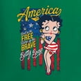 thumbnail image 5 of Wild Bobby, Betty Boop America Land of the Free Home of the Brave Betty Boop Ladies Racerback Tank Top, Kelly, Large, 5 of 5
