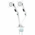 thumbnail image 1 of MotionGrey Dual Metal Computer Monitor Arm Stand Quick Release Vesa Mount Installation for up to 28-inch screen for desk - White Arms, 1 of 7