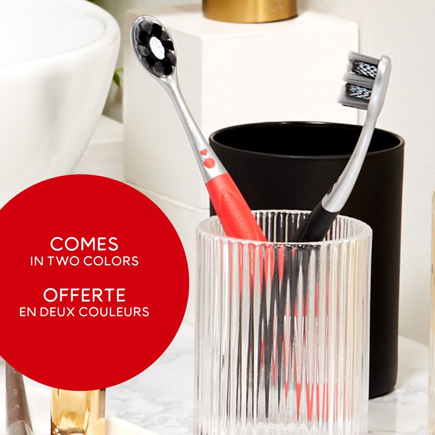 Optic White Pro Series Charcoal Manual Toothbrush for Adults- 2 Pack, COL OW Pro Charcoal 2pk