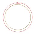 thumbnail image 3 of Metal Floral Hoop Frame Flower Ring Hanging Pendant Large Wreath Hanging Wedding Party Decor 35cm, 3 of 9