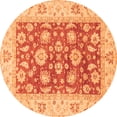 thumbnail image 1 of Ahgly Company Indoor Round Oriental Orange Traditional Area Rugs, 6' Round, 1 of 4