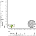 thumbnail image 3 of Gem Stone King 925 Silver and 10K Yellow Gold Green Peridot and White Lab Grown Diamond Band Ring for Women (1.02 Cttw, Gemstone August Birthstone, Heart Shape 5MM, Size 5), 3 of 3