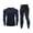 Dark Blue, variant on Men's 2 Piece Outfits Summer Long Athletic Shirt and Legging Base Layer Biking Long Johns for Winter Cycling Running Dark Blue L