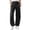 Black, variant on Tqcoqu Women's Nylon Quick Dry Cropped Barrel Wide Leg Pants, Elastic Waist Harem Straight Leg Casual 9/10 Length Trousers ith Side Pockets
