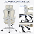 thumbnail image 2 of Qinaqin Ergonómico cm de Alturaigh-Back Oficina Chair con Footrest y Ajustable Lumbar Support Malla E x ecutive Escritorio en Beige, 2 of 7