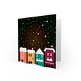 thumbnail image 2 of Christmas Street Snow Night Greetings Card Plus Envelope Blank inside, 2 of 3