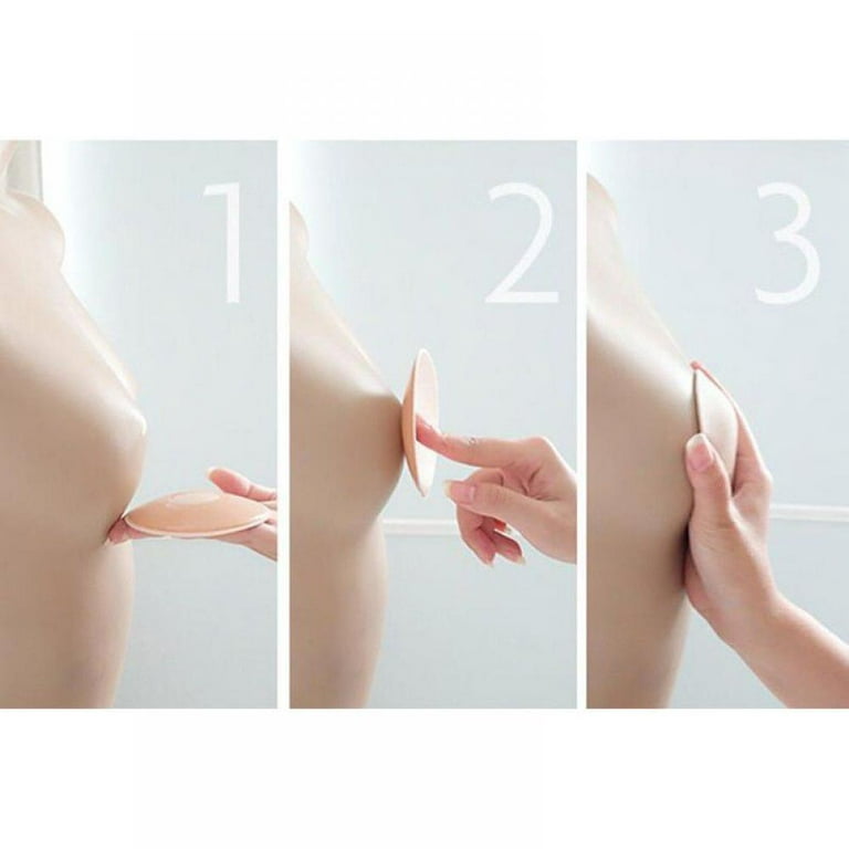 Best Selling！2pairs Self Adhesive Round Nippleless Silicone Nipple Cover  Washable Reusable