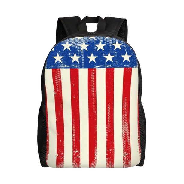 Disketp America Flags2 Mochila Unisex de Apertura Lateral Completa, Mochila para Laptop para Escuela, Trabajo y Viajes