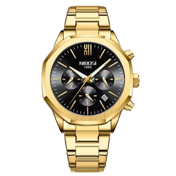 Nibosi Men's Watch Top Brand Luxury Business Watch Gold Watch Men Fashion Male Wrist Watch For Men Chronograph Relogio Masculino - Quartz Wristwatches
