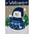 thumbnail image 2 of Briarwood Lane Happy Snowman Burlap Winter Garden Flag, 2 of 4