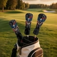thumbnail image 3 of Pzuqiu Eagle Golf Head Covers Waterproof Black Flag Golf Club Head Covers for Woods and Drivers Easy Slip-On Easy-Off Protect Your Clubs Golf Gifts for Men, 3 of 8