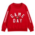 thumbnail image 3 of KAUOD Girls Letter Print Sweatshirt Football Graphic Crewneck Pullover Long Sleeve Sweaters Kids Casual Fashion Top School Hoodies, 3 of 6