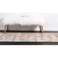 thumbnail image 5 of Unique Loom Gondola Rosso Rug Blue/Beige 2' 7" x 10' Runner Border Contemporary Perfect For Bathroom Hallway Mud Room Laundry Room, 5 of 9