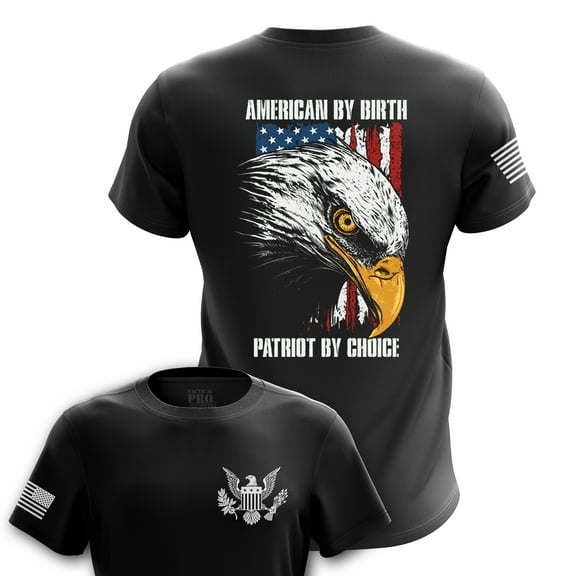 American Flag Patriotic Men’s T-Shirt, Lightweight Classic Fit Short Sleeve Shirt