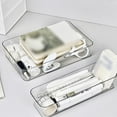 thumbnail image 6 of Versatile Clear Drawer Organizers Set for Craft and Home Storage - -Compartment Trays for Makeup Vanity Bedroom Kitchen Gadgets Utensils and More, 8.5 cm×8.5 cm×5 cm, White, 6 of 9