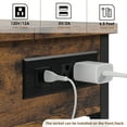 thumbnail image 4 of Yesfashion End Table with Charging Station, Side Table and Night Stand with USB Ports & Outlets, Nightstand with Drawer, Fabric Bag and Storage Shelf, 4 of 10