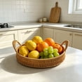 thumbnail image 4 of Fmbmuo Imitation Rattan Woven Fruit Storage Basket , Miscellaneous Basket , For Home Bathroom Bedroom Office Sundries Cosmetics Toys, 4 of 6