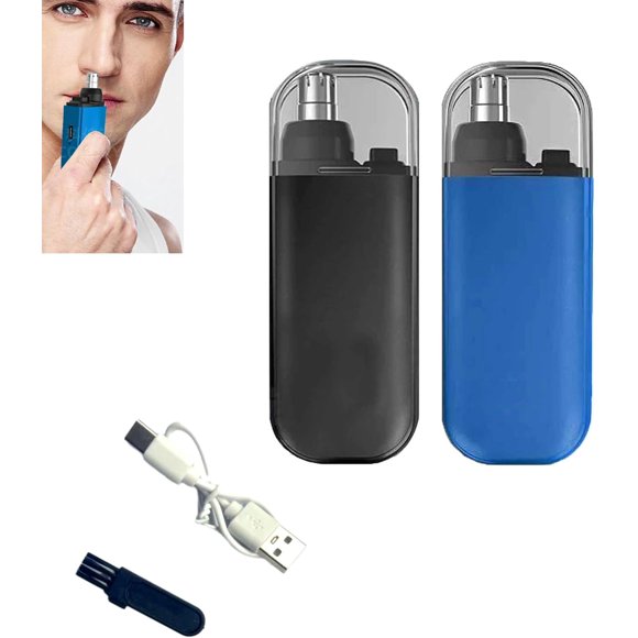 Criteriont.Cr01 Recortador de Nariz, Recortador de Vello de Nariz Portátil, Recortador de Nariz Gelmalls, Vello Facial de Ceja de Oreja, Cable de Datos Recargable Impermeable con Tapa Protectora contr