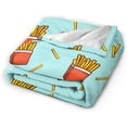 thumbnail image 3 of Yibo French Fries Fun Food Throw Blanket Super Soft Warm Bed Blankets for Couch Bedroom Sofa Office Car All Season Cozy Flannel Plush Blanket for Girls Boys Adults, 3 of 7