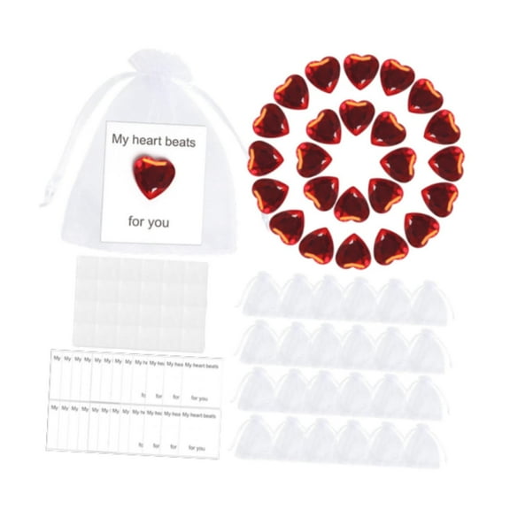 Sharprepublic 24 Pieces Heart Shaped Stones Arts Crafts for Classroom Birthday Anniversary