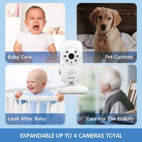 AXVUE Video Baby Monitor with Two Cameras and Comfort-Designed Screen by Axvue, Model E662.