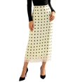 thumbnail image 6 of Caixia Women's Maxi Skirt Lace hem Polka Dot Long Skirt High Elastic Waist A-Line Flowy Midi Skirt with Business Casual Floral Long Skirts, 6 of 9