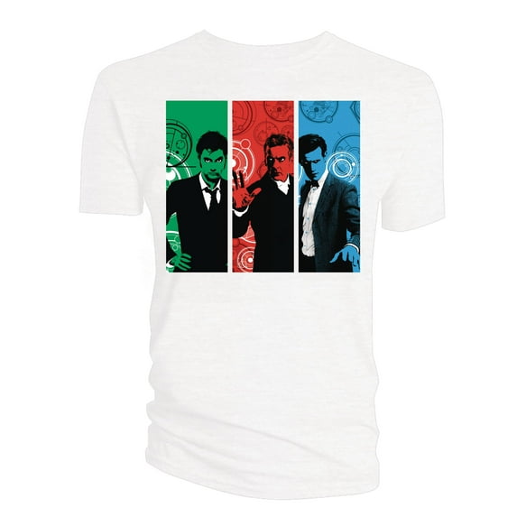 Doctor Who Classic Womens T-Shirt Red, Green, Doctors