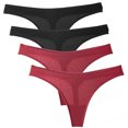 thumbnail image 1 of Wingslove Culottes String pour Femmes Lot de 4 G-String Hipster Bikini, 1 of 4