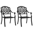 thumbnail image 1 of vidaXL Garden Chairs 2 pcs Cast Aluminium Black, 1 of 5