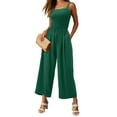 thumbnail image 2 of Jumpsuits for Women Casual Jumpers Summer Rompers Sleeveless Loose High Waist Wide Leg Overalls with Pockets 2024, 2 of 7