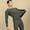 Grey, variant on Thermal Underwear Winter Warm Heated Base Layer Shirt Pants With Knee Abdomen For Cold Weather