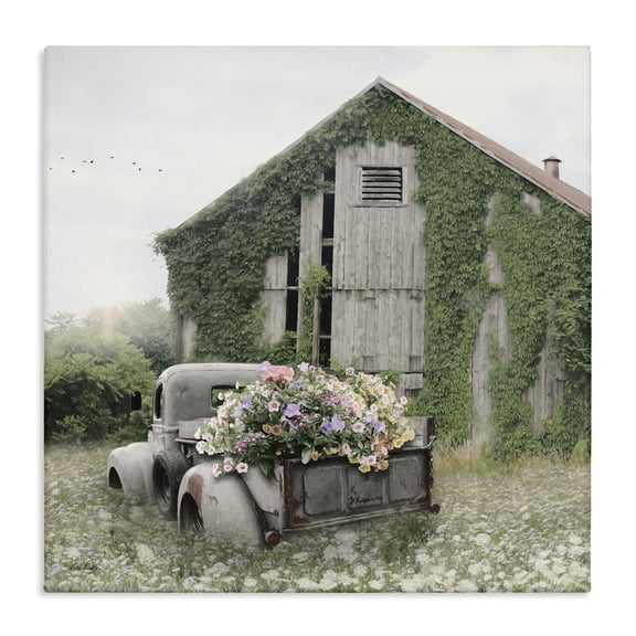 Stupell Industries Farmhouse Magical Farmhouse Barn with Vines Canvas Art, 24 x 24, by Lori Deiter