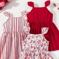 thumbnail image 4 of vigerkar Robes pour Filles Robe pour Tout-Petites Lot de 3 Robe Décontractée de Fête à Imprimé Robe Trapèze Robe d'Été (Vin, 3-4 Ans), 4 of 4