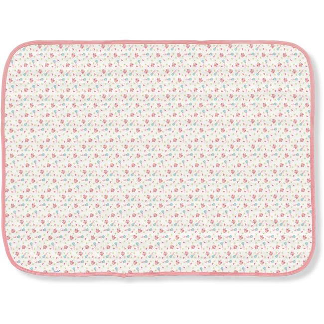 221G1BR Girls Pink & White Thermal Receiving Blanket Birdies Print