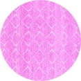 thumbnail image 1 of Ahgly Company Indoor Round Solid Pink Modern Area Rugs, 7' Round, 1 of 4