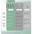 thumbnail image 3 of Triani 4Pcs Adaptive Utensils Set Non-Slip Handles 42° Angled Parkinsons Utensils Adaptive Cutterly Built Up Bendable Fork Teaspoon Tablespoon and Knife(Left-Handed), 3 of 7