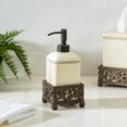 thumbnail image 2 of GG Collection Gerson Cream Ceramic Single Soap Dispenser With Acanthus Leaf Metal Base 92839, 2 of 2