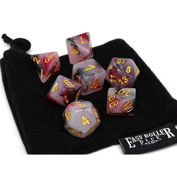 Brimstone Swirl Dice Collection - 7 Piece Set