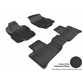 thumbnail image 2 of 3D MAXpider 2006-2011 Fits Mercedes-Benz Ml Class W164 Kagu 1st Row 2nd Row Black Carbon Fiber Embossed Pattern Floor Mat L1MB00801509, 2 of 3