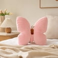 thumbnail image 4 of Butterfly Pillow Decorative Butterfly Shaped Throw Pillows 15.7" x 15.7" Cute Plush Cushion Decor for Bedroom Living Room Sofa Couch Pink, 4 of 8