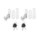 thumbnail image 1 of Cerraduras de Gabinete con Llave Uxcell 1-1/8 Pulgadas con Llave para Almacenamiento de Cajones de RV, Plateado 2 Paquete, 1 of 7