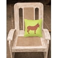 thumbnail image 2 of Carolines Treasures BB7674PW1414 Irish Donkey Green Fabric Decorative Pillow, 14 x 14 in., 2 of 2