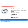 thumbnail image 2 of Rear Drum Brake Hardware Kit - Compatible with 2003 - 2005 Hyundai Accent 2004, 2 of 2