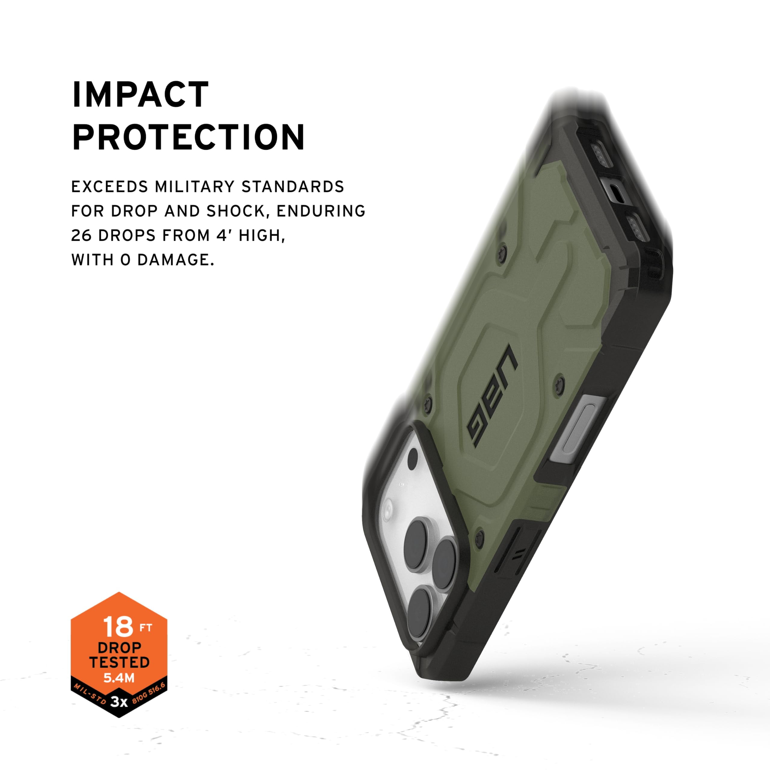 UAG iPhone 17 Pro Case Pathfinder - Compatible with MagSafe Military Grade Protective Cover, Olive