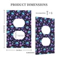 thumbnail image 3 of Balery purple Skull flower for Duplex Wall Plates Kit, Electrical Outlet Covers, Standard Size 1-Gang 5.0" x3.0", Electric Receptacle Plug Covers-Style S, 3 of 6
