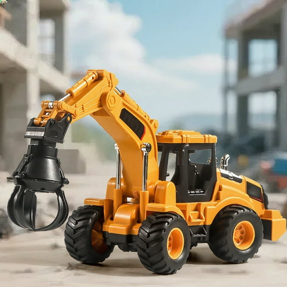 Daiosportswear Small Construction Trucks, Kids Construction Vehicles Toy, Friction Powered Kids Dumper Truck, Bulldozers,forklift,Tank Truck, Asphalt Car, Excavator Toy for Children